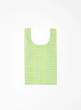 Baby Baggu Tote Bag Mint Green Pixel Gingham