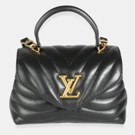 Black Calfskin Hold Me New Wave Shoulder Bag