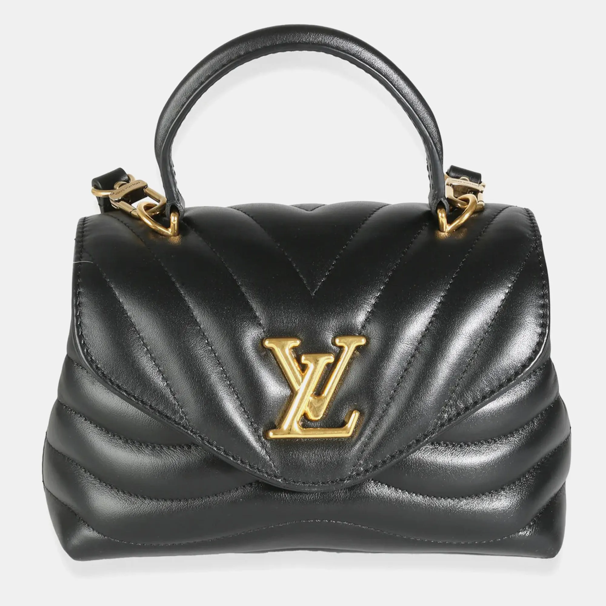 Black Calfskin Hold Me New Wave Shoulder Bag