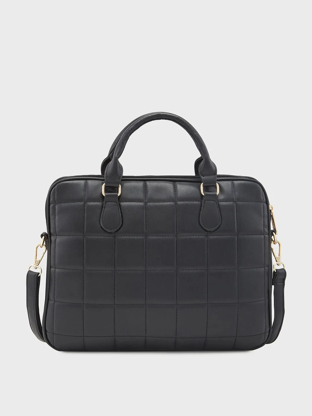 Caprese Braxton Quilted Laptop Sleeve Medium Black