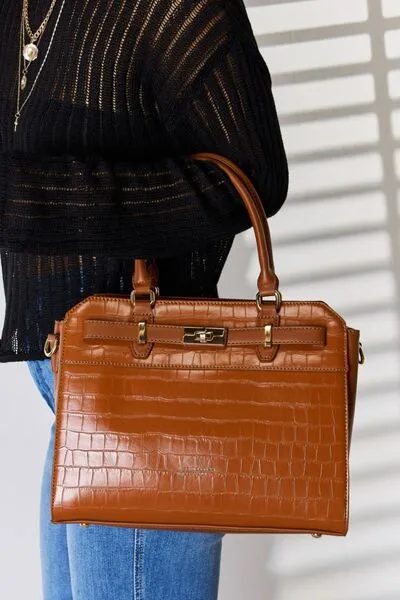 DAVID JONES Texture PU Leather Handbag