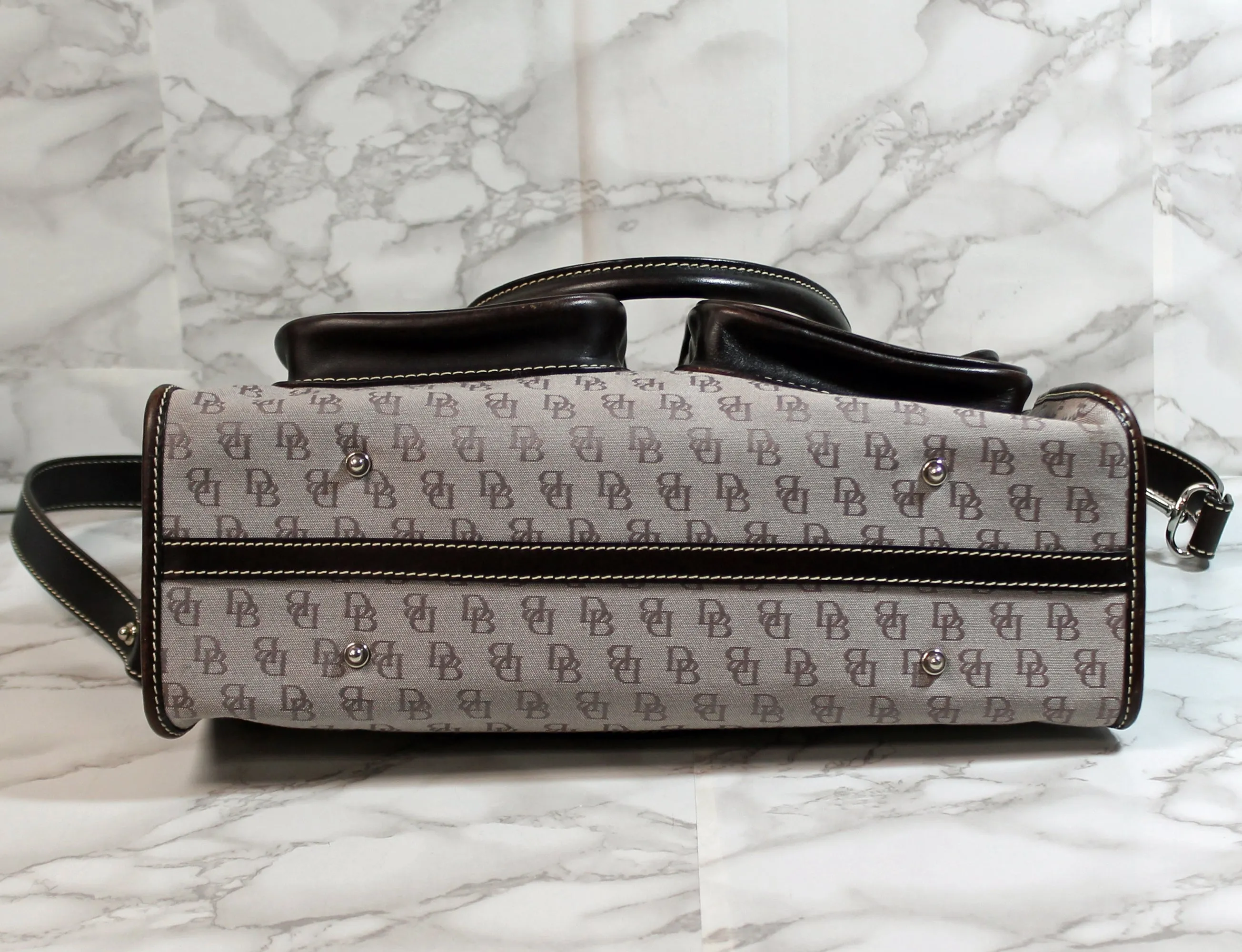 Dooney & Bourke Purse: Brown Double Pocket Shoulder Bag