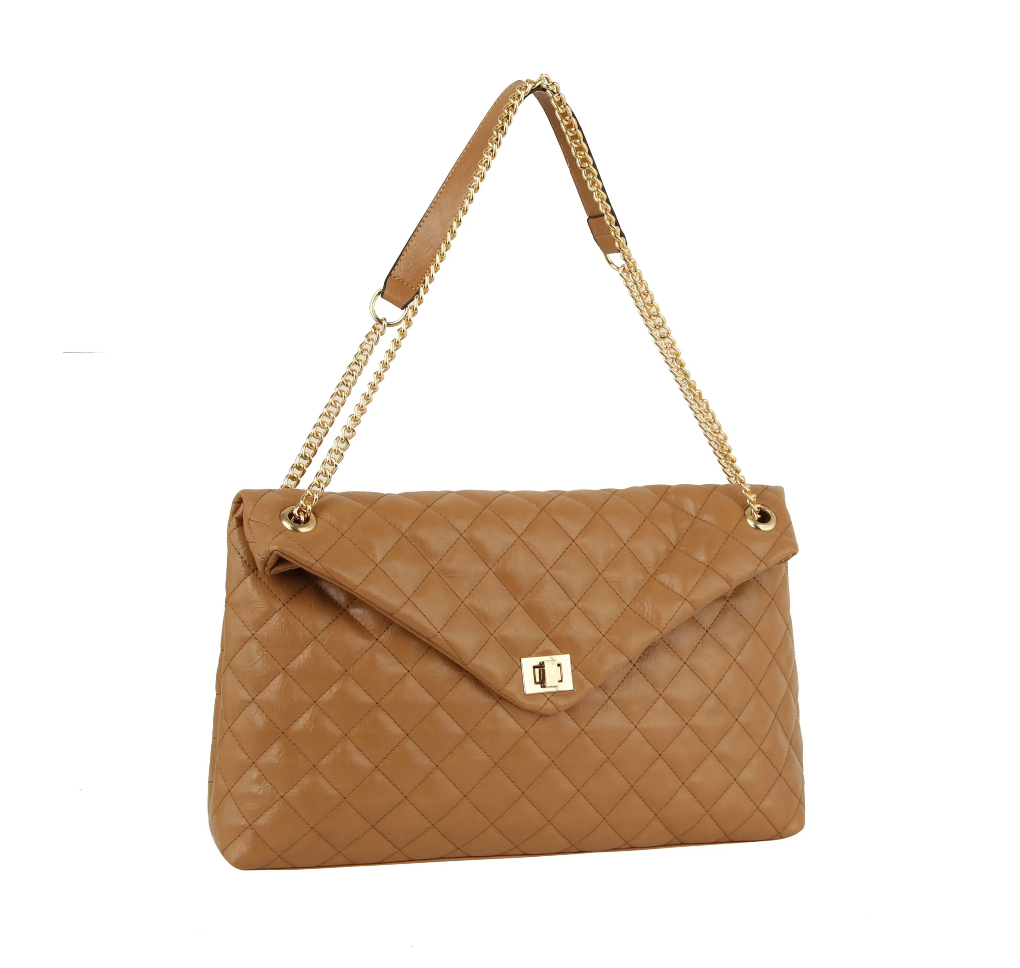 Fashion Quilted Oversize Satchel trolley sleeve by hfstylish