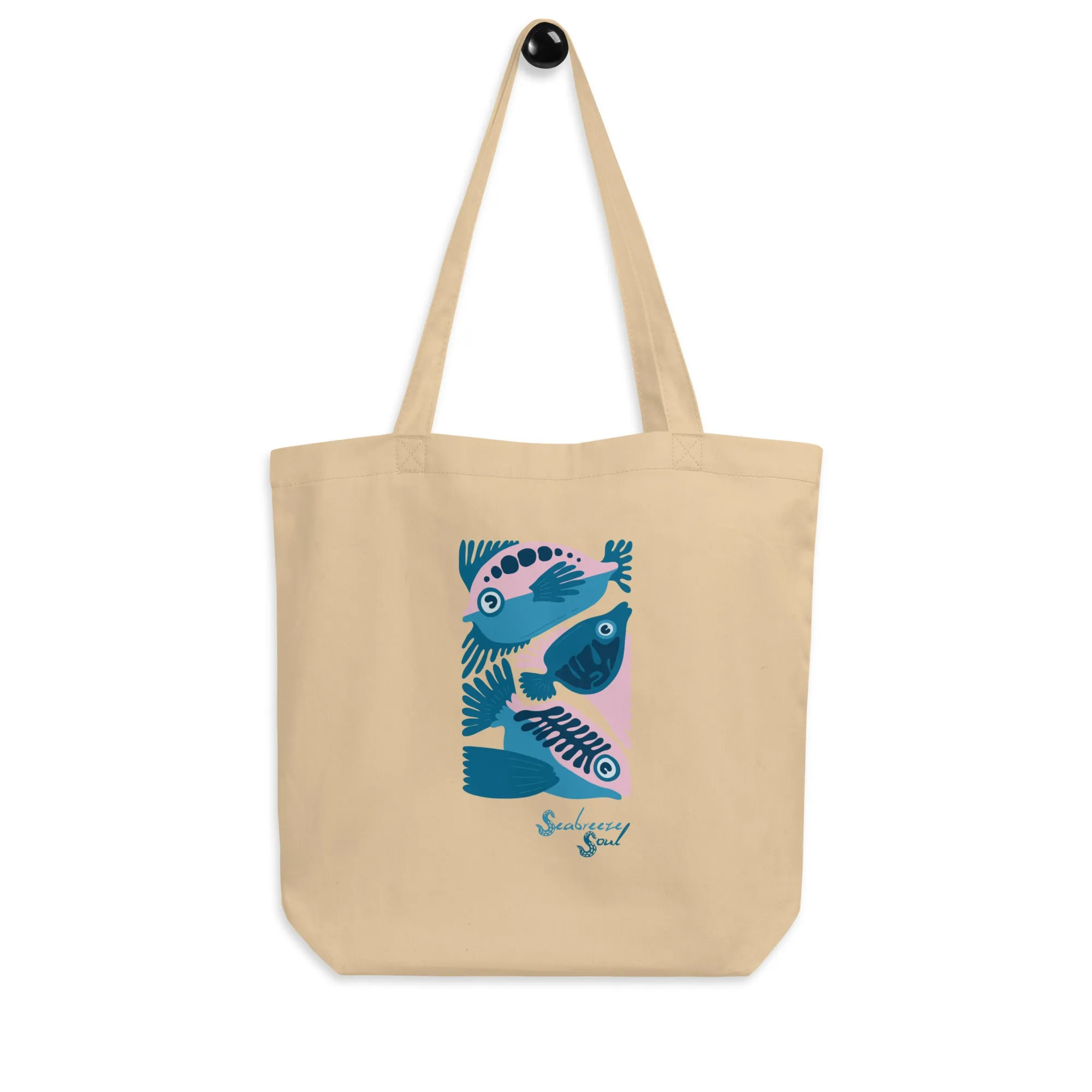 Fish Three Eco Tote Bag ~ Seabreeze Soul