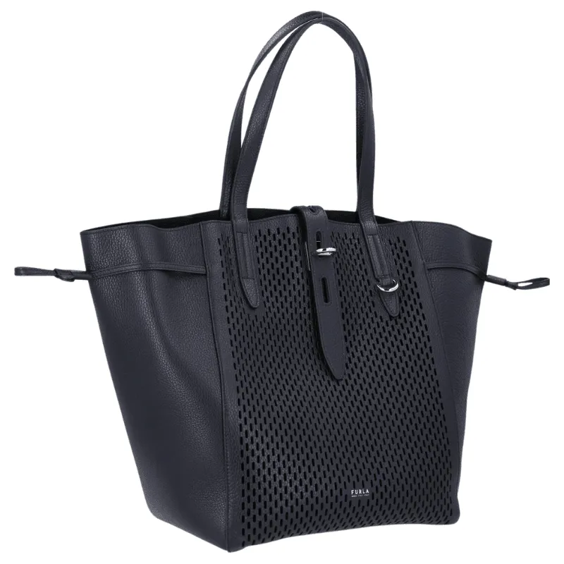 Furla Leather Shopper Bag - Nero