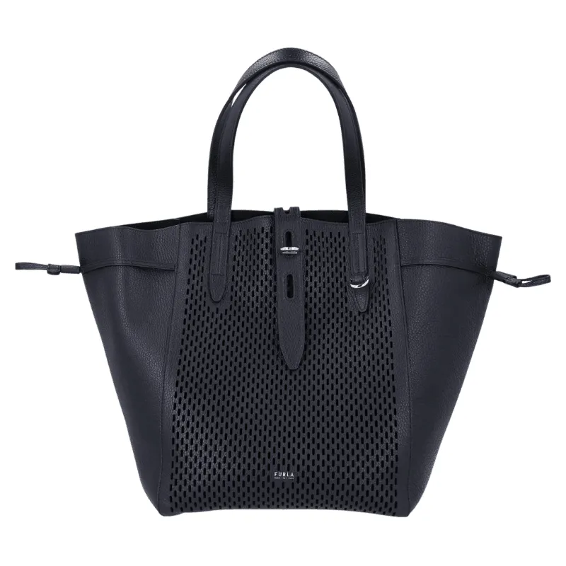 Furla Leather Shopper Bag - Nero