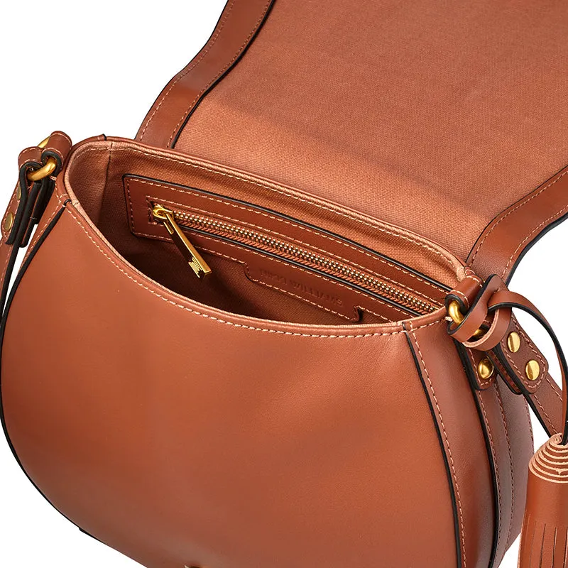 'Harriet' Maxi Saddle Bag - Tan