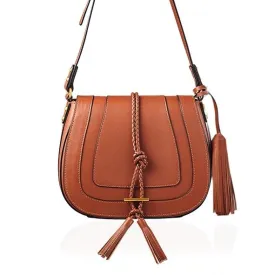 'Harriet' Maxi Saddle Bag - Tan