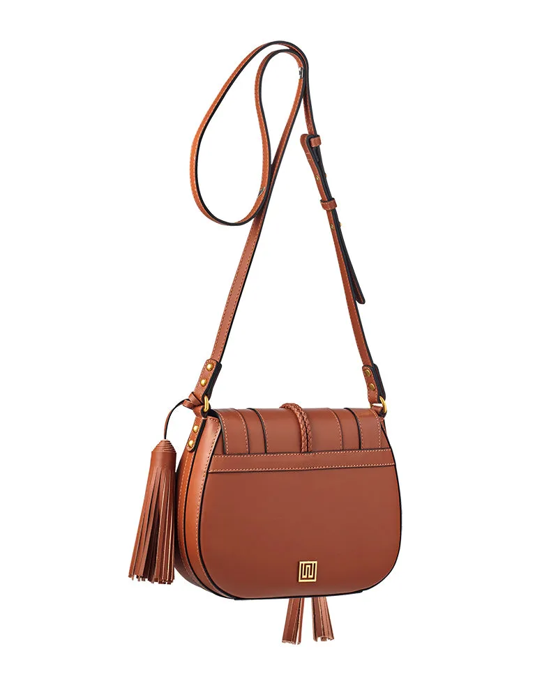 'Harriet' Maxi Saddle Bag - Tan