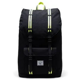 Herschel Unisex Black Enzyme Ripstop/Black/Safety Yellow One Size Little America Backpack - 10014-04886-OS