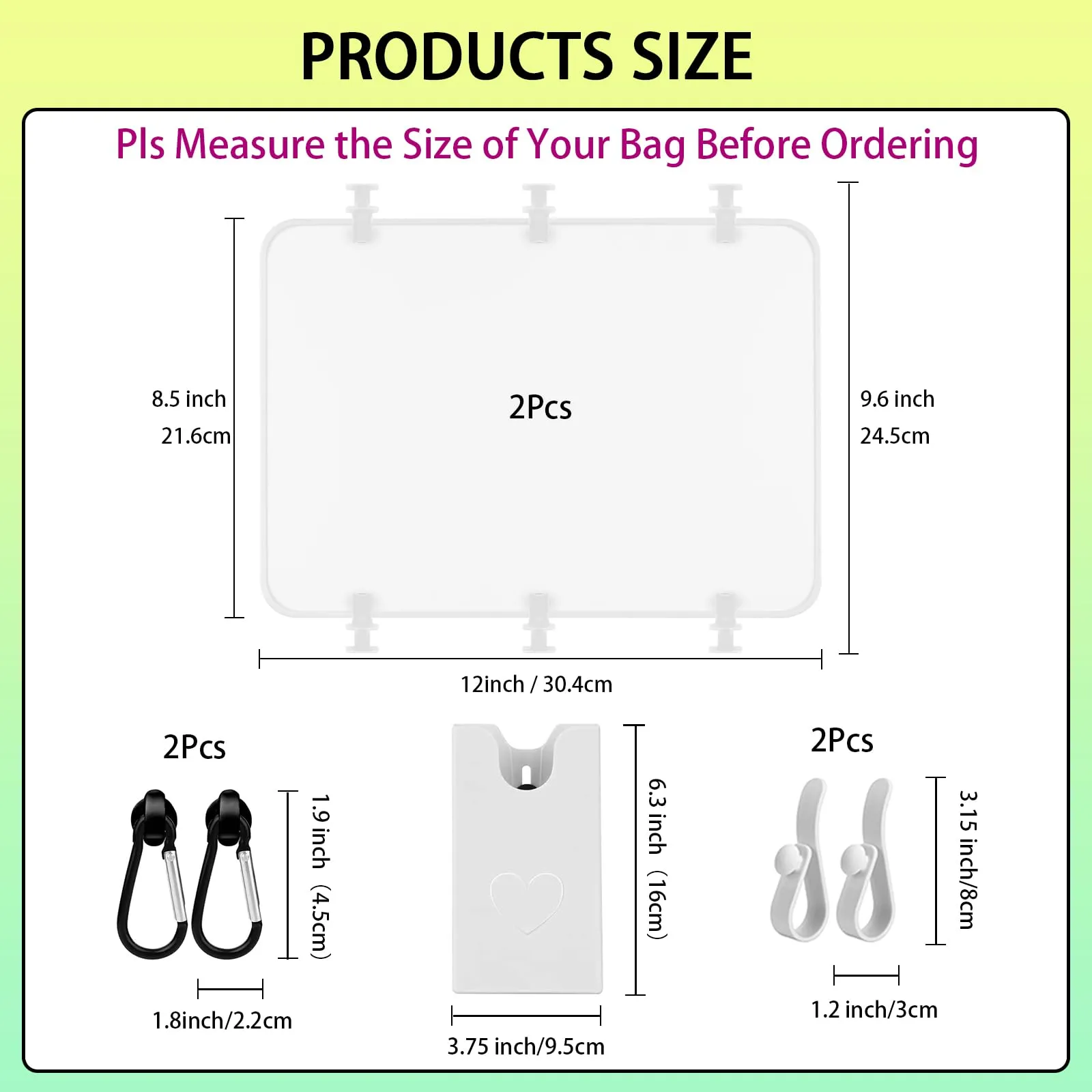 Kooterfun 7Pcs Divider Tray for Bogg Bag X-Large Original Accessories 12X8.5in with Phone Holder & Hooks key Holder for Bogg Bag & Rubber Beach Bag Organizing Your Bag and Divide Spac