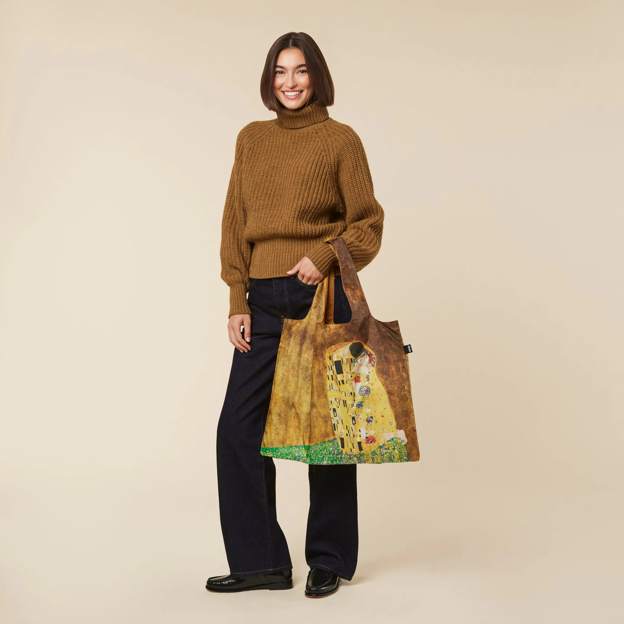 Loqi Recycled Polyester Artist Tote Bag - Gustav Klimt