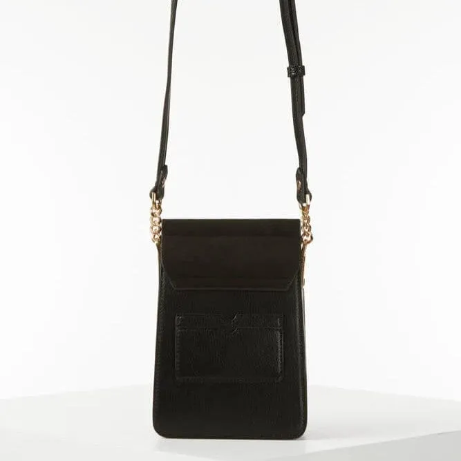 Luella Grey Tasmin Phone Crossbody Bag in Black