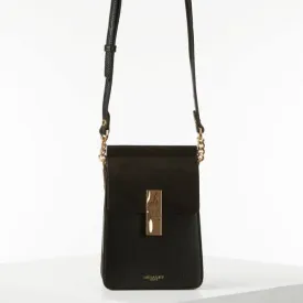 Luella Grey Tasmin Phone Crossbody Bag in Black