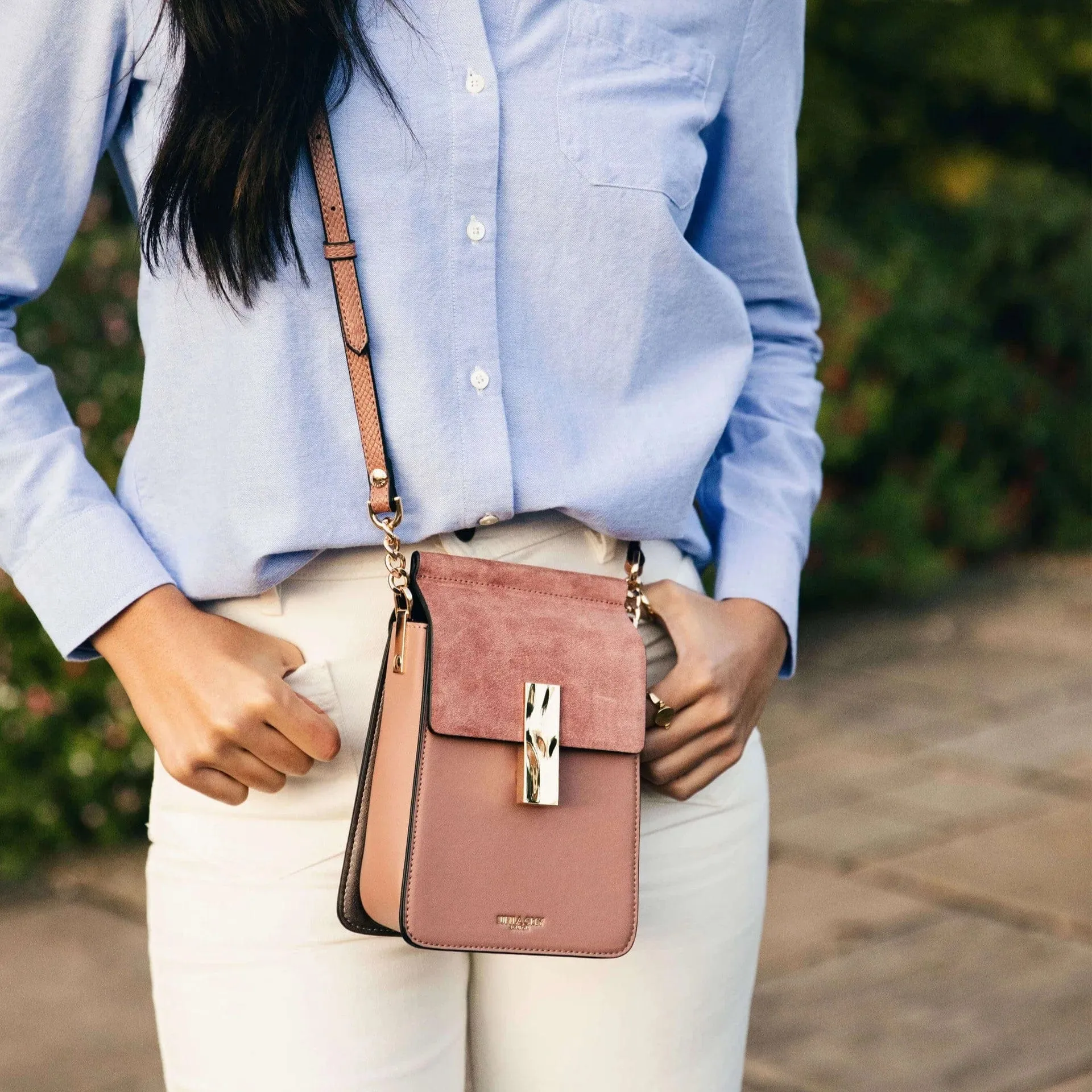 Luella Grey Tasmin Phone Crossbody Bag in Rose