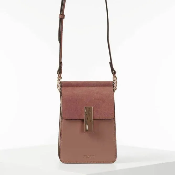 Luella Grey Tasmin Phone Crossbody Bag in Rose