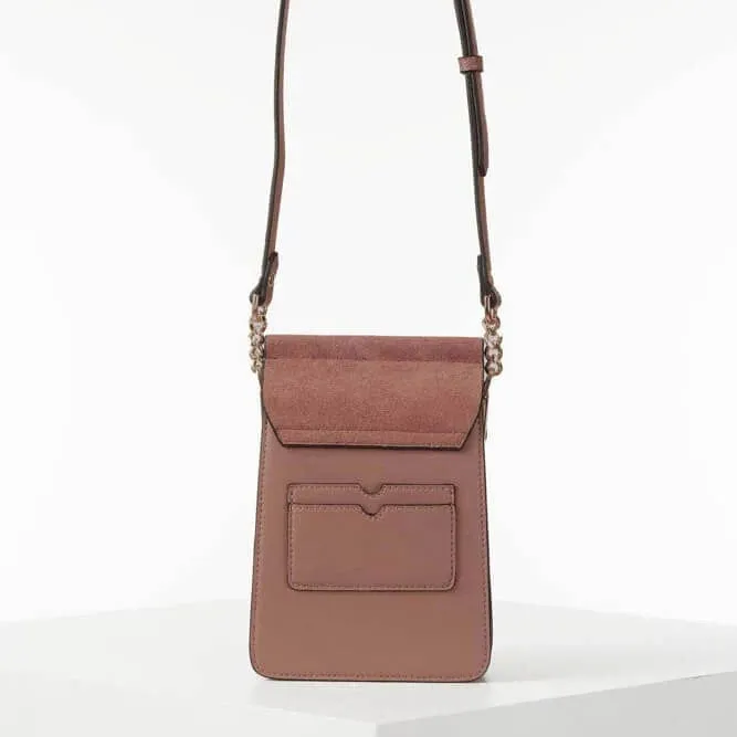 Luella Grey Tasmin Phone Crossbody Bag in Rose