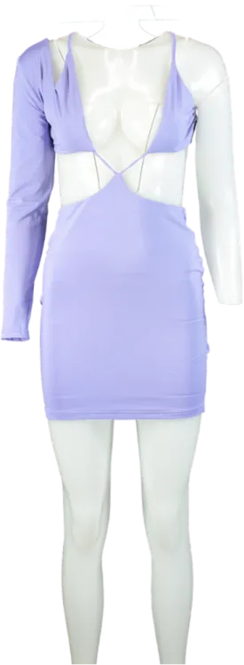 Mars The Label Lilac Cut-Out Bodycon Mini Dress UK 12