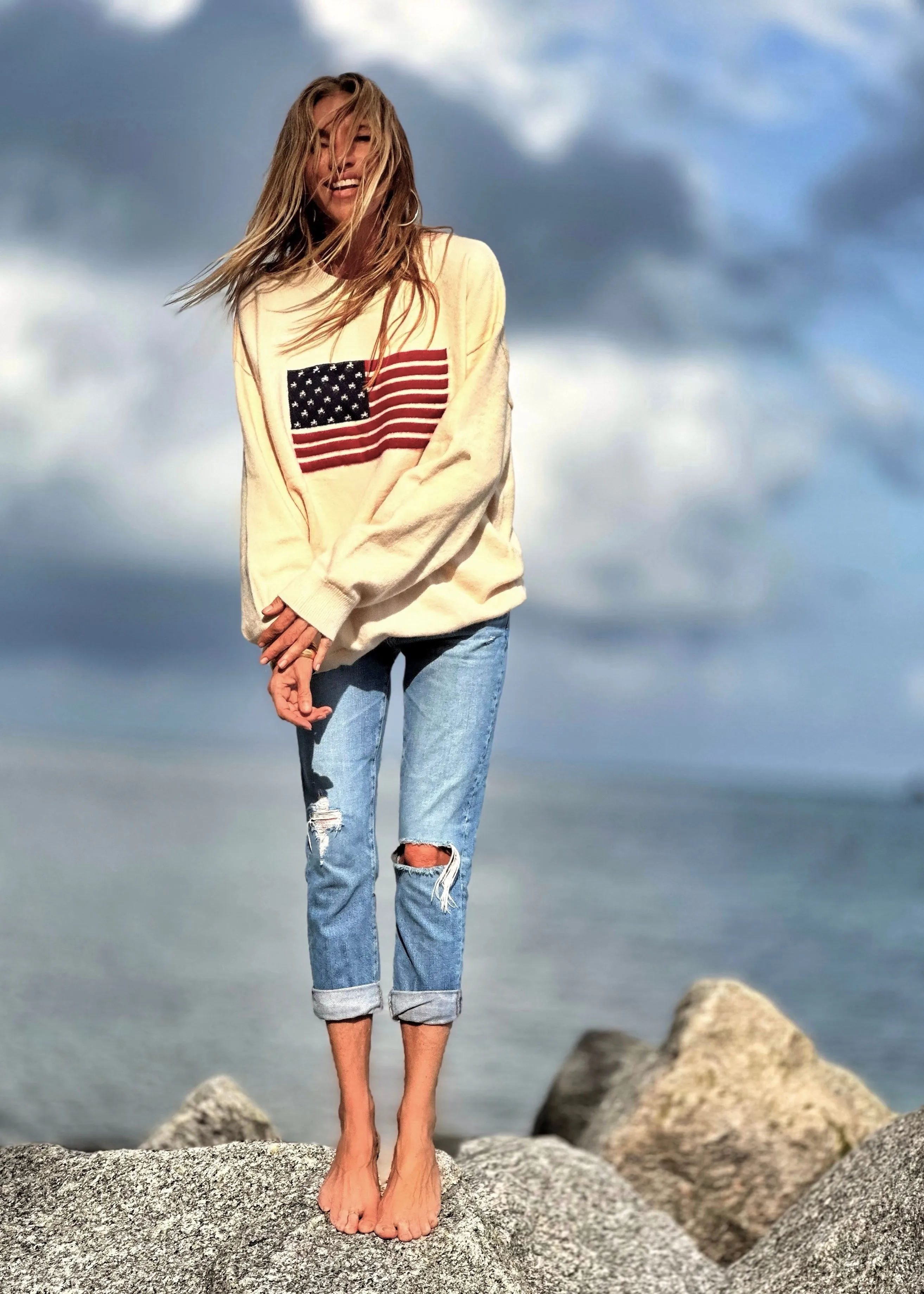 Monroe American Flag Sweater