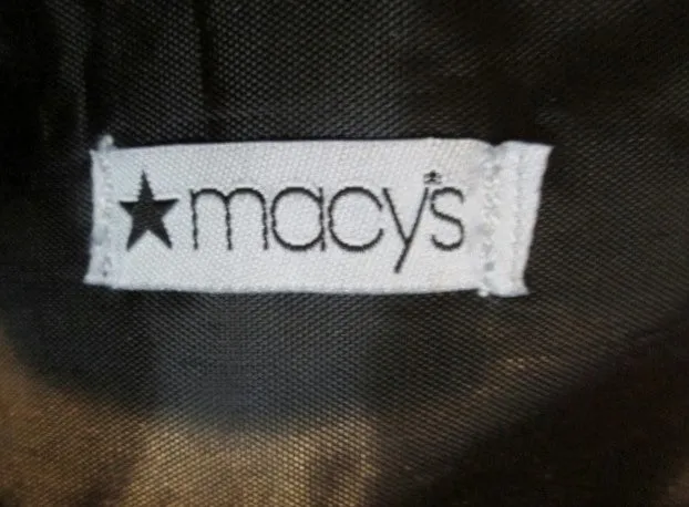 NEW MACY'S Vegan PYTHON SNAKESKIN Tote Shoulder Bag Carryall PURPLE METALLIC Purse