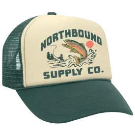 Northbound Supply Co. Natural/Forest Fly Fishing Trucker Hat