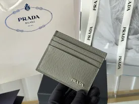 P Saffiano Leather Card Holder