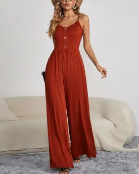 Patricia™ - Buttoned Minimal Jumpsuit