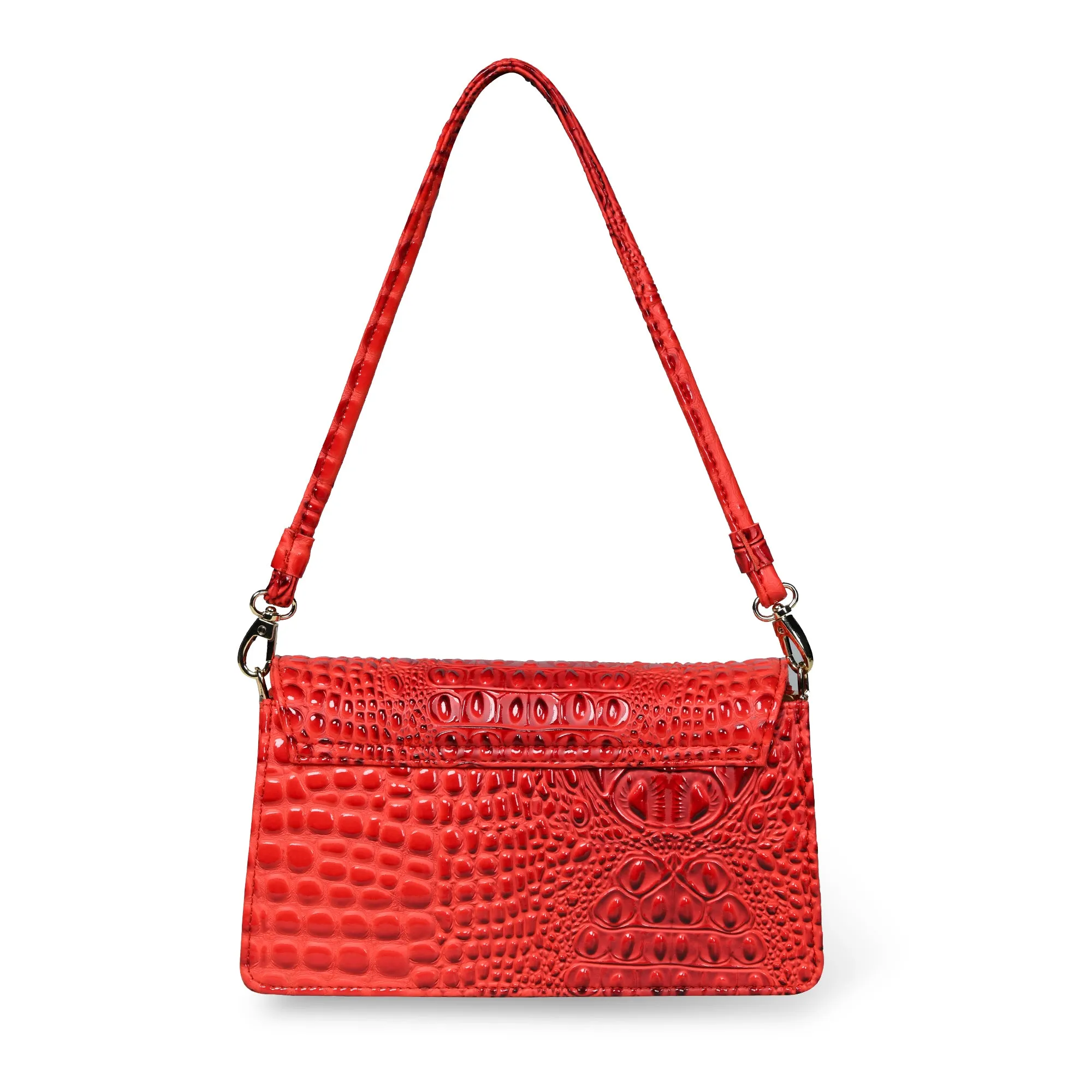 Pelle Luxur Women's Dark Pink, Premium PU Sling Bag, Small Size with Magnet clasp Closure
