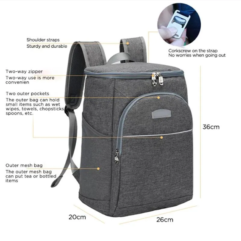 Picnic Cooler Backpack ZR1 GREY