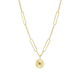 PREORDER Link Necklace with Disc Charm