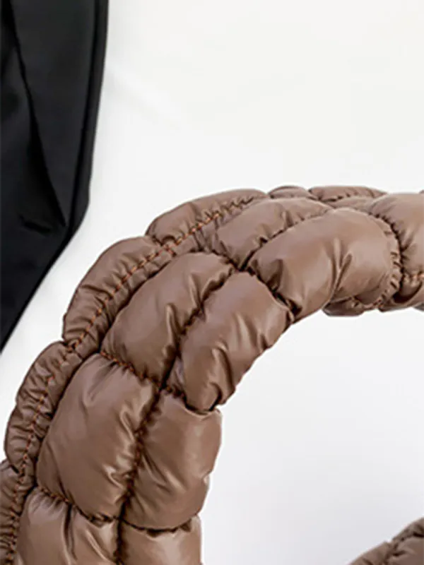 Quilted Shoulder Bag - Puffy Handbag