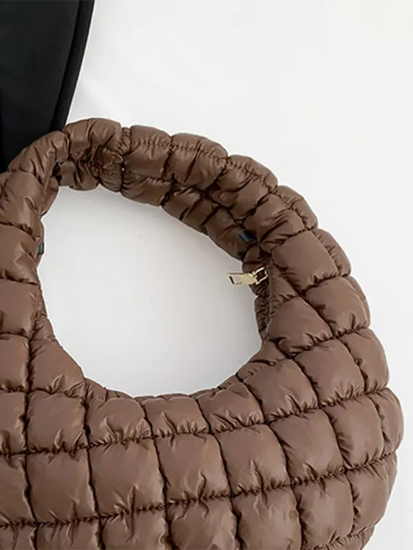 Quilted Shoulder Bag - Puffy Handbag