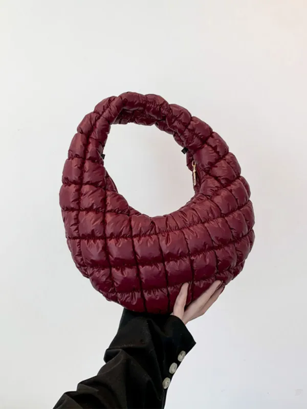 Quilted Shoulder Bag - Puffy Handbag