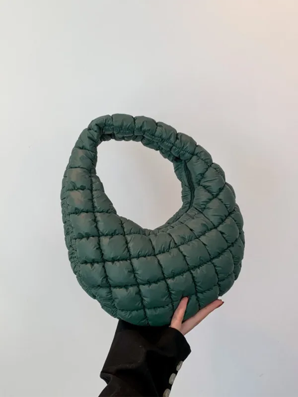 Quilted Shoulder Bag - Puffy Handbag