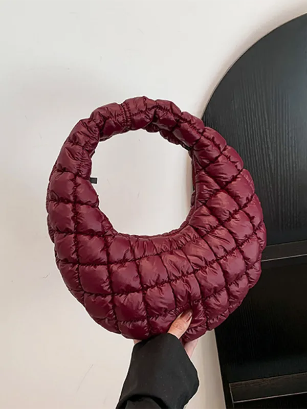 Quilted Shoulder Bag - Puffy Handbag