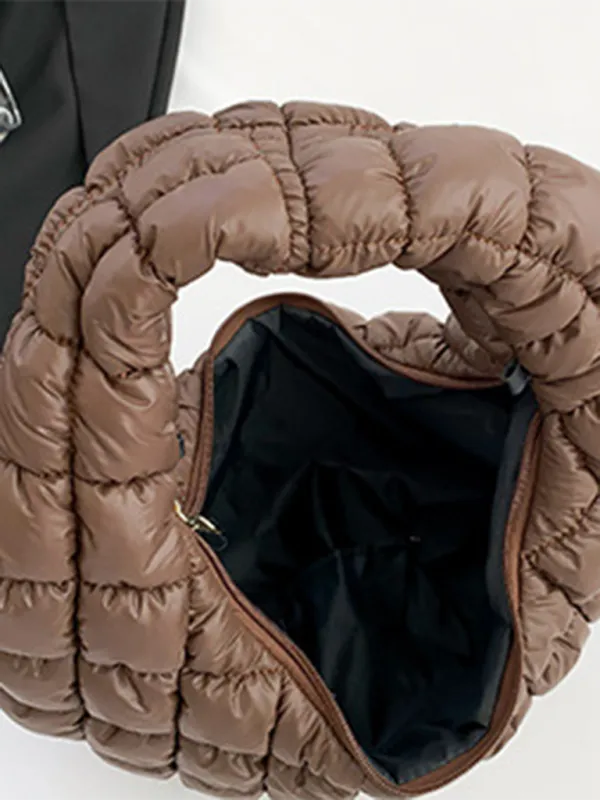 Quilted Shoulder Bag - Puffy Handbag