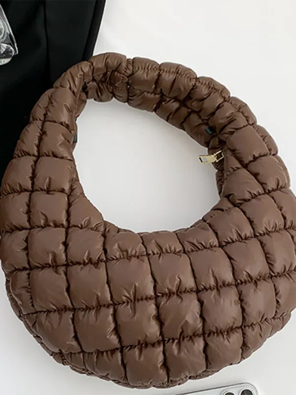 Quilted Shoulder Bag - Puffy Handbag