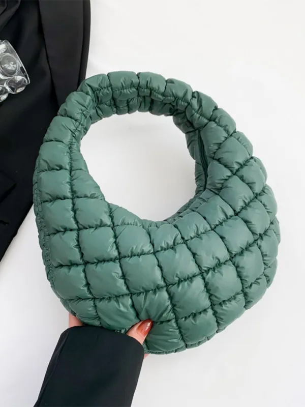 Quilted Shoulder Bag - Puffy Handbag