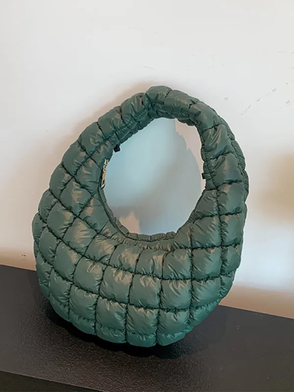 Quilted Shoulder Bag - Puffy Handbag