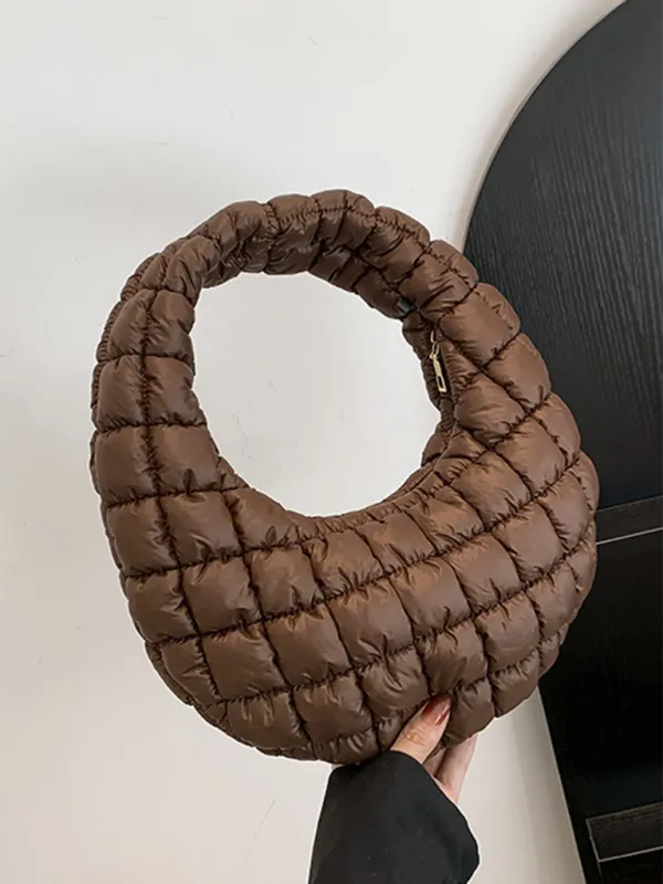Quilted Shoulder Bag - Puffy Handbag