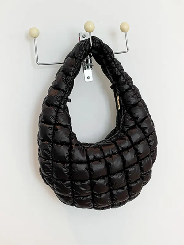 Quilted Shoulder Bag - Puffy Handbag