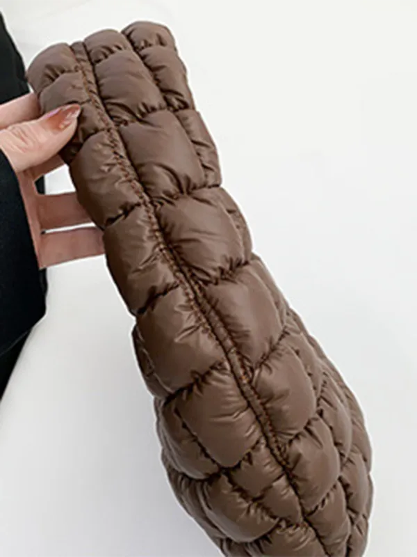 Quilted Shoulder Bag - Puffy Handbag