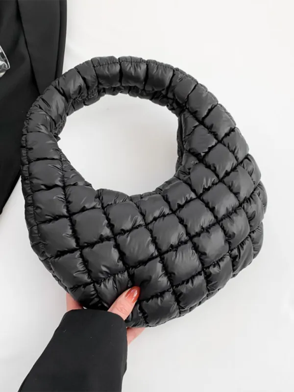 Quilted Shoulder Bag - Puffy Handbag