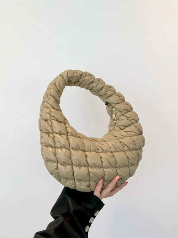 Quilted Shoulder Bag - Puffy Handbag