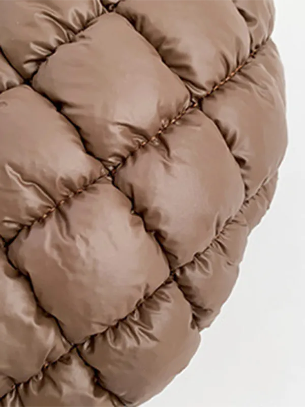 Quilted Shoulder Bag - Puffy Handbag