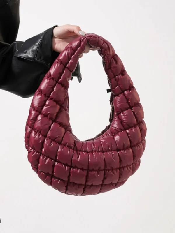 Quilted Shoulder Bag - Puffy Handbag