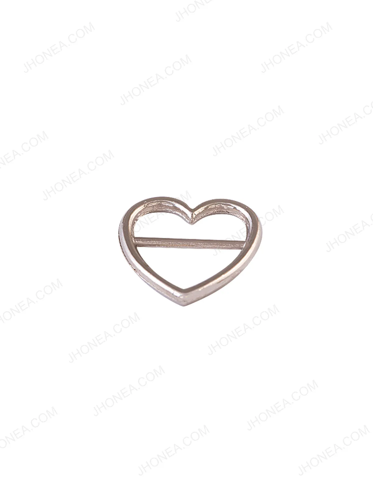 Rivil-Civil Shiny Silver Small Heart Shape Strap Buckle