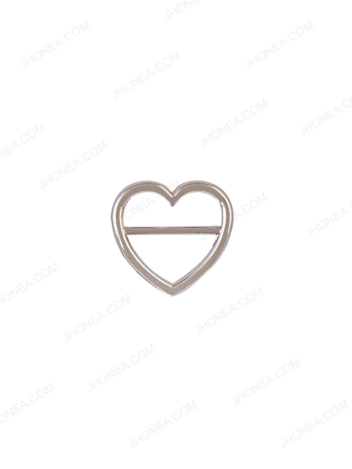 Rivil-Civil Shiny Silver Small Heart Shape Strap Buckle