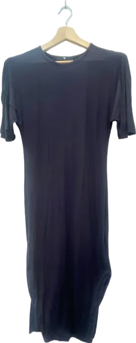 South Black Short Sleeve Midi Dress UK 10