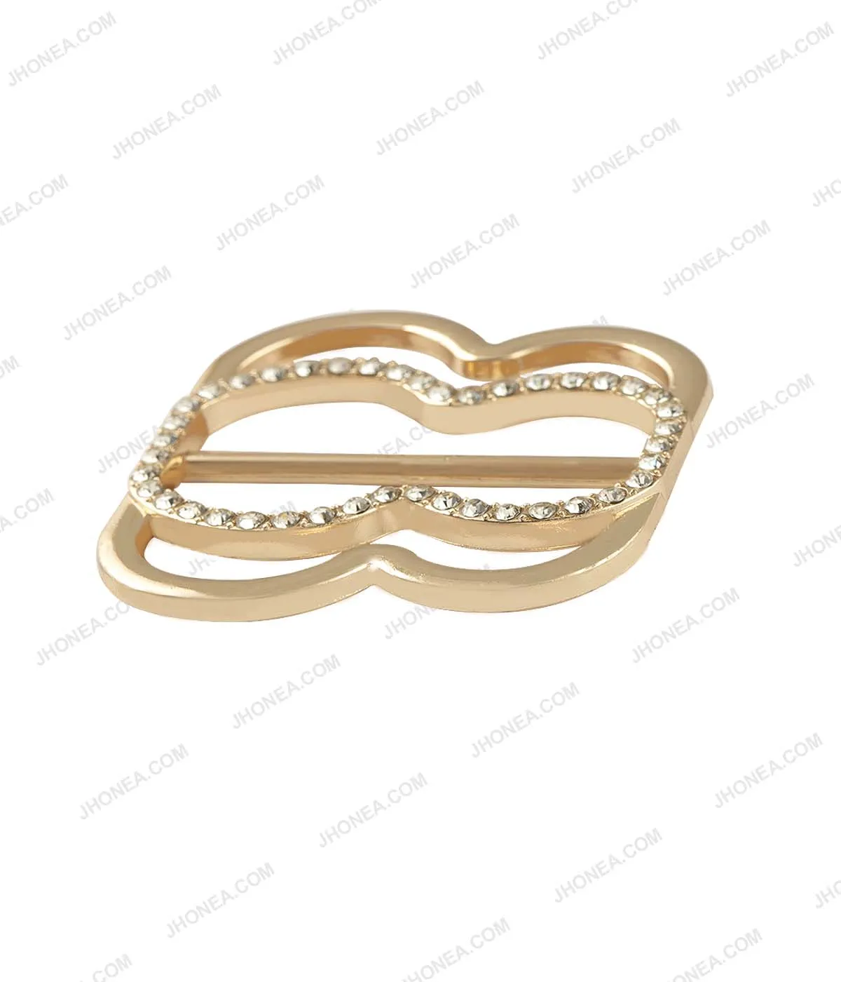 Sparkling Diamond Sliding Belt Buckle for Ladies